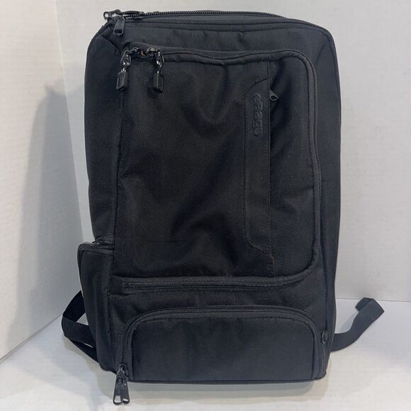 eBags EB2146-16 TLS Travel Professional Slim Laptop Backpack Black Orange - Picture 2 of 7